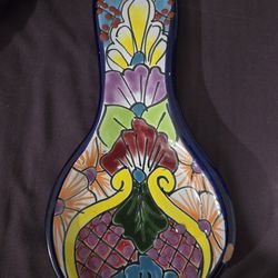 Colorful Large Mexican Talavera Utensil Holder