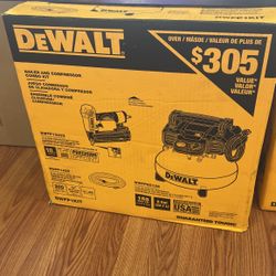 Dewalt Nailer And Compressor Brand New Sealed 