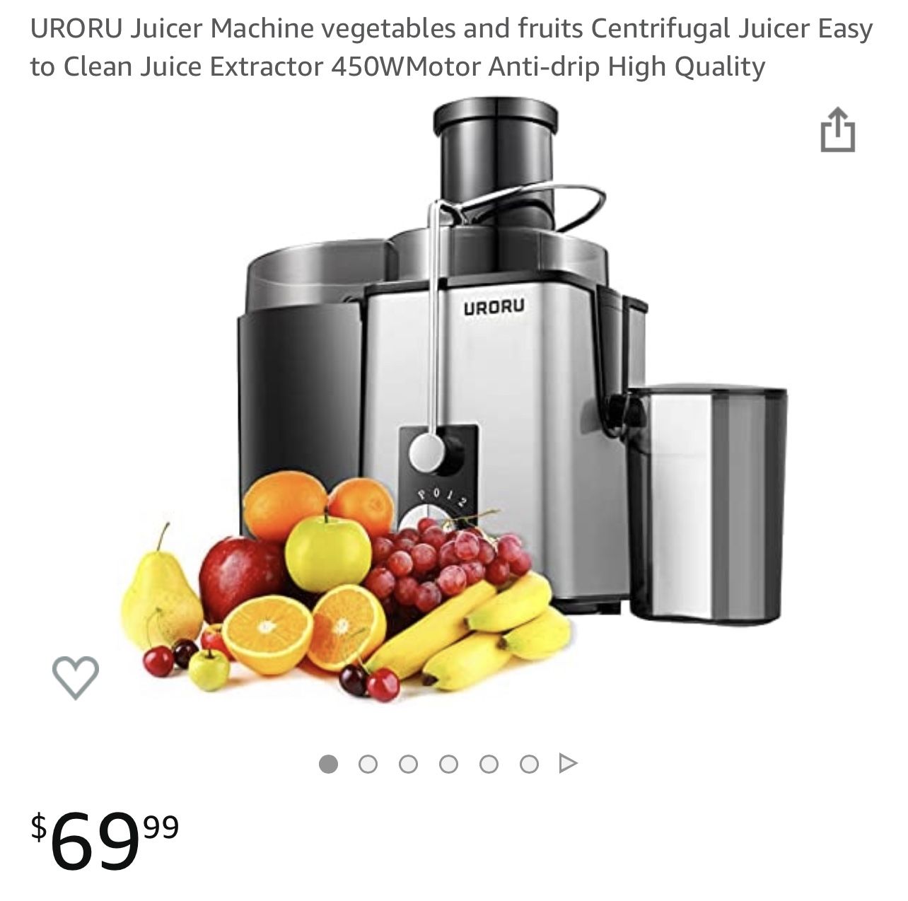 Juicer Machine vegetables and fruits Centrifugal Juicer Easy to Clean Juice Extractor 450WMotor Anti-drip High Quality