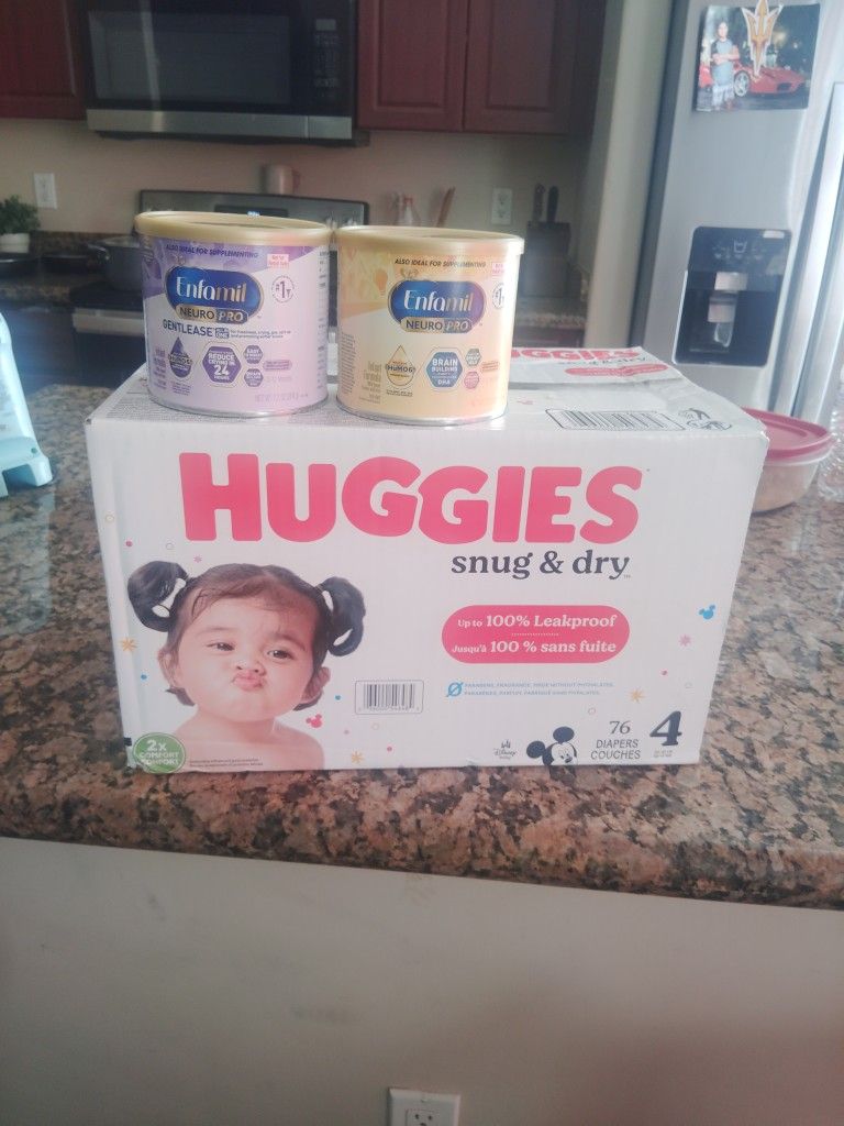Huggies Snug And Dry 76 Count/Baby Formula