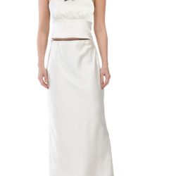 House Of Harlow 2pc Satin Cropped Camisole And Maxi Skirt Set size M,L
