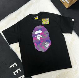 Black Purple Bape Camo Shirt