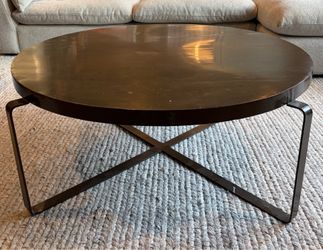 Anthropologie Round Metal Coffee Table