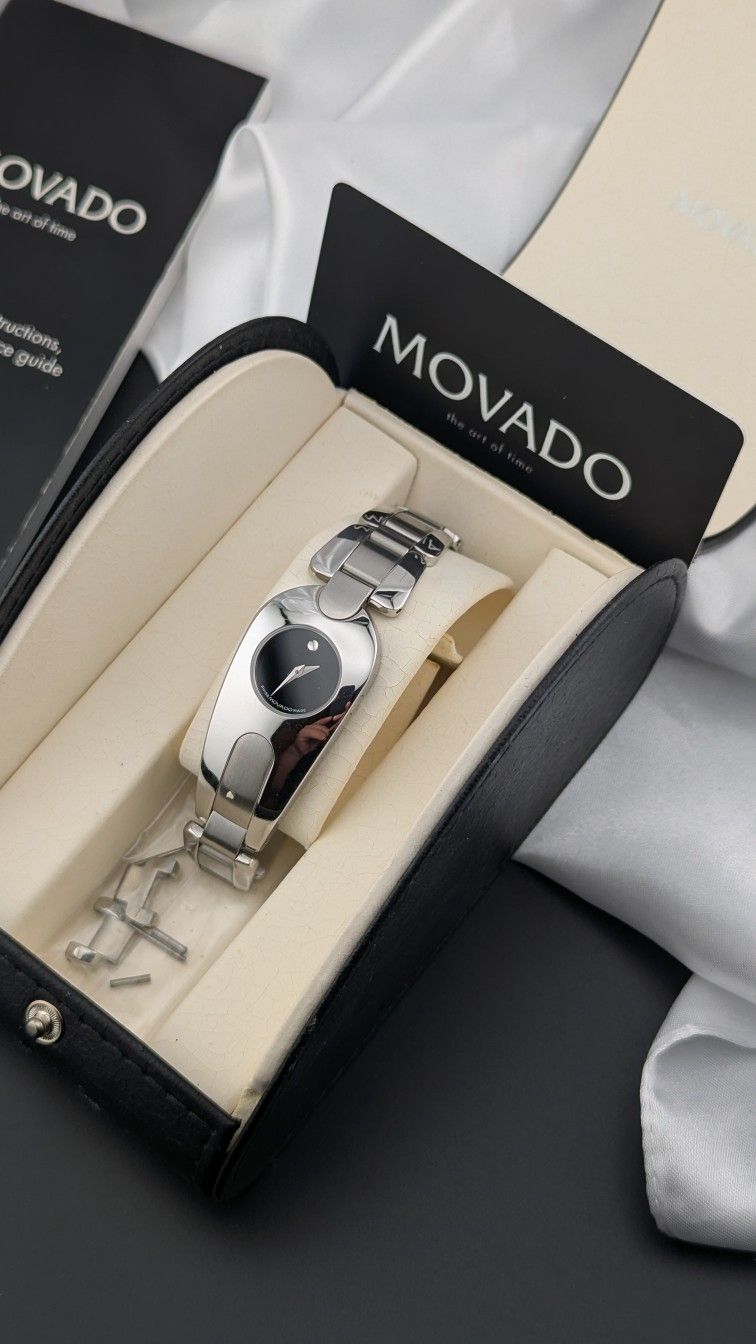 🖤🩶💎Authentic Movado Museum Ladies Stainless Steel Wrist Watch⌚