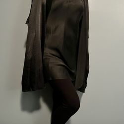 Black Silk Vintage Lingerie Set 