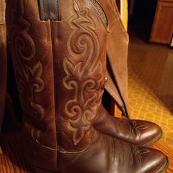 Justin Mens Cowboy Boots Size 10