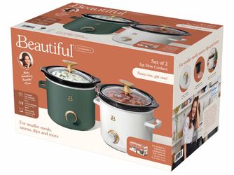 Drew Barrymore 2qt slow cookers NEW