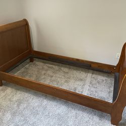Sleigh Bed Frame+Box Spring
