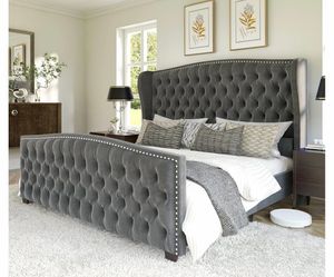 Upholstered King Bed Head & Foot Board