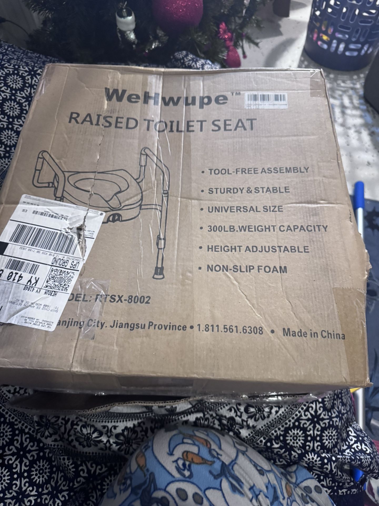 Raised Toilet Seat with Handles for Elderly