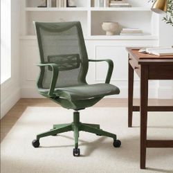 Ergonomic Mesh Office Chair, Mid Back Desk Chair with Lumbar Support & Armrests