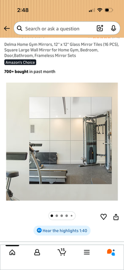 New 15 piece 12 x 12 wall mirrors