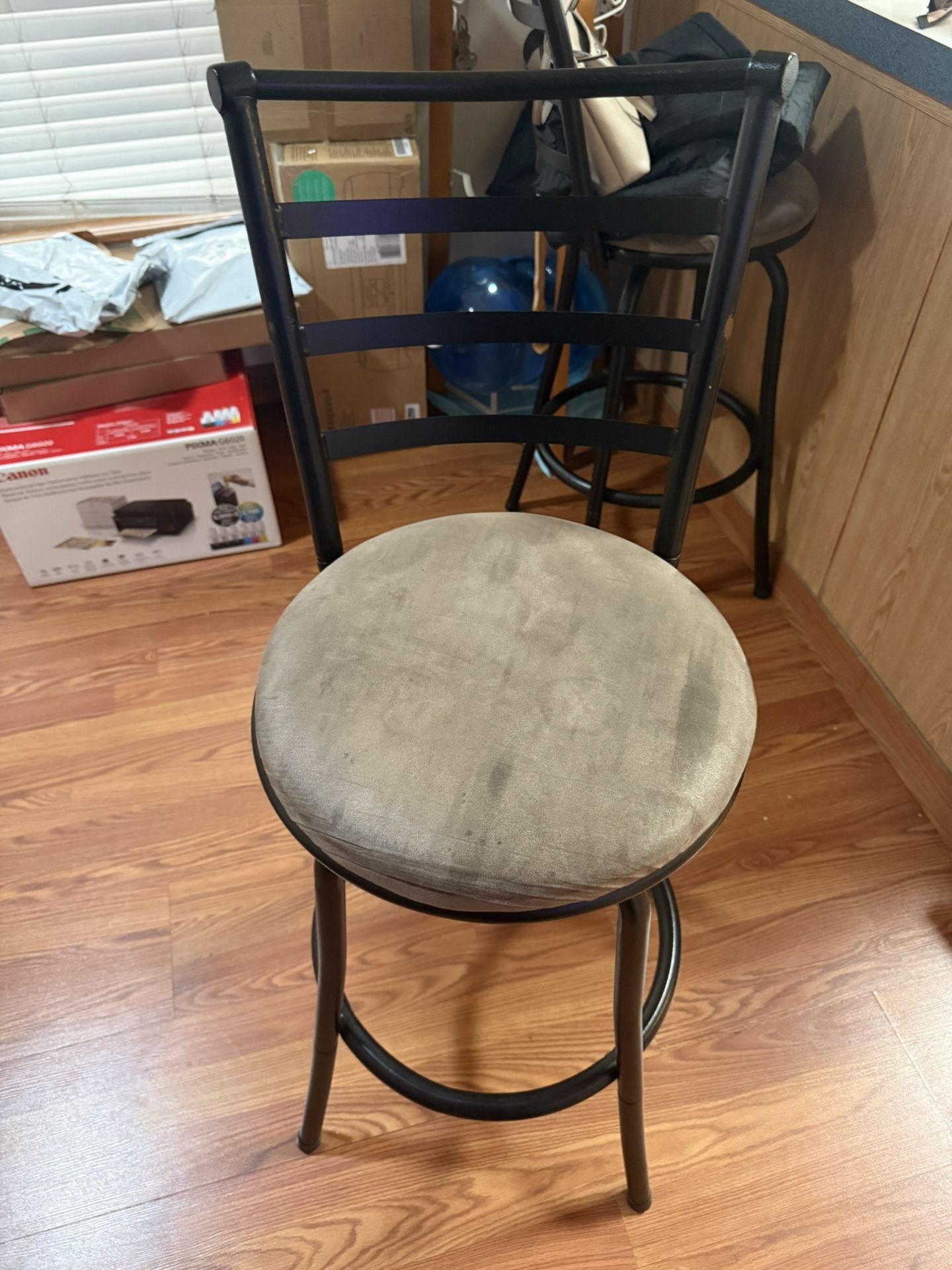 2 Tall Spinning Stool Chairs