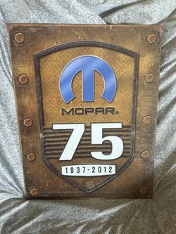 Mopar metal sign
