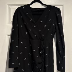 Maje Paris Black Printed Dress – Size 40 