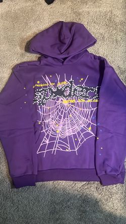Purple Sp5der hoodie in size large