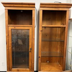 Set Of Solid Wood Shelving Units