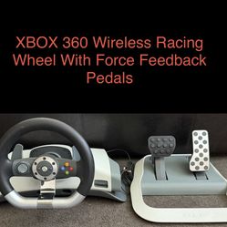Xbox 360 Wireless Racing Wheel With Force Feedback Pedals 