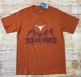 Majestic Section 101 Texas Fight Longhorn T-Shirt Size M Burnt Orange - NEW