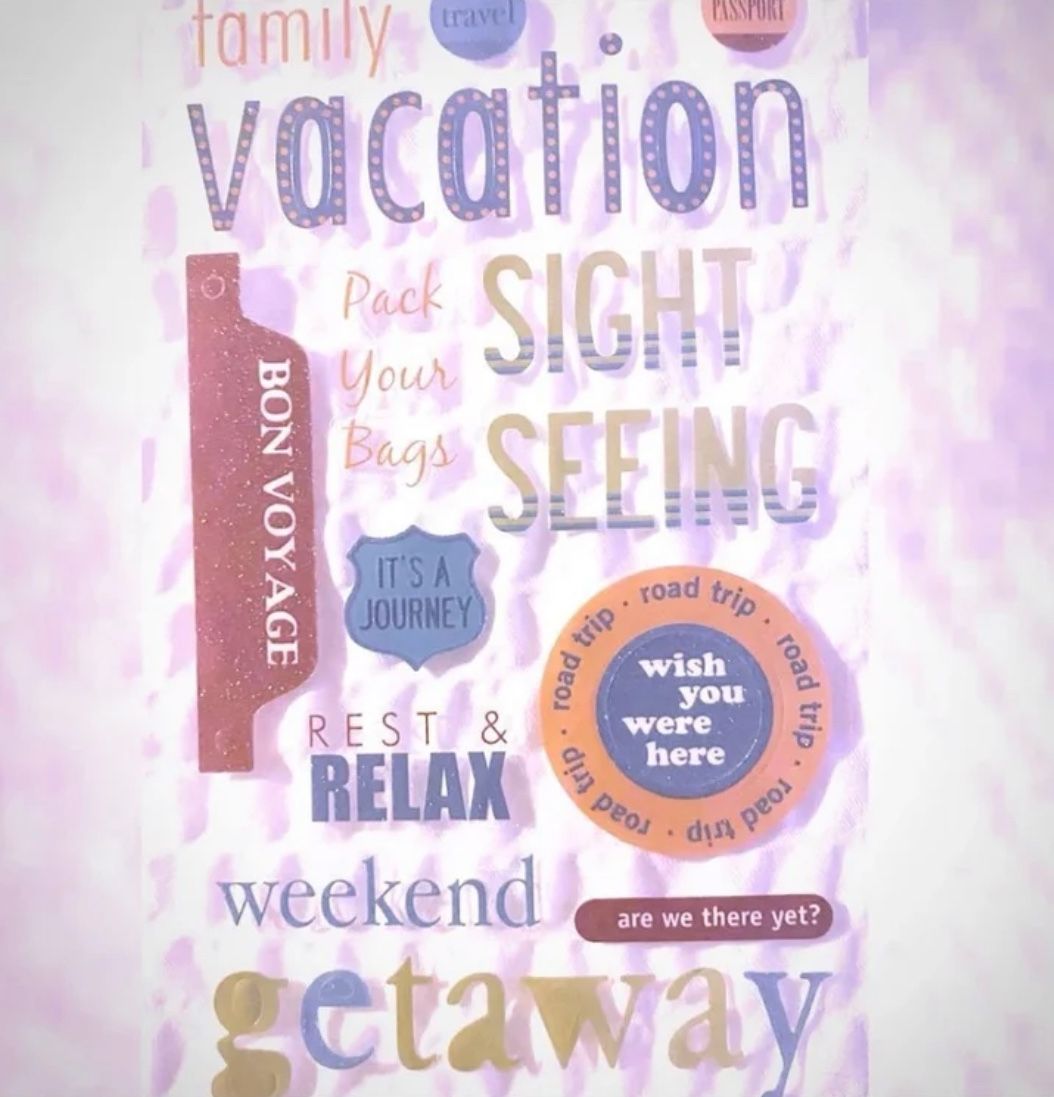 New Family Vacation Scrapbook Stickers