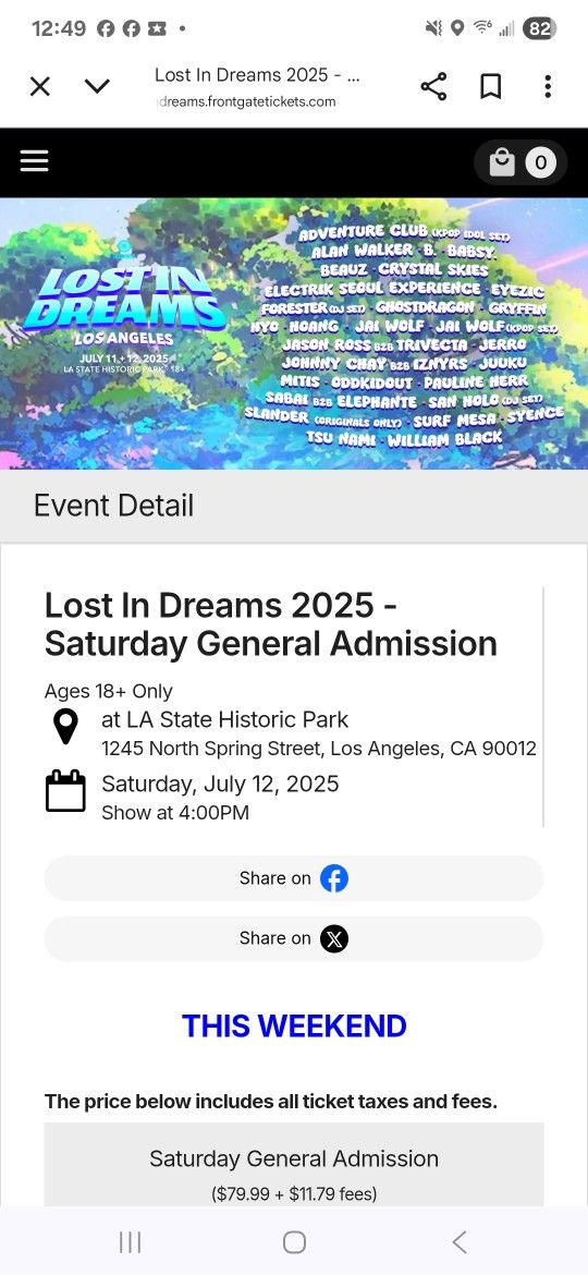 Lost In Dreams Saturday 100$ For Sale