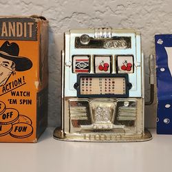 Vintage Mini Slot Machine by E.S. Lowe, 1950's