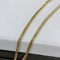 10k gold Franco necklace. Necklace only crown pendant  sold separately