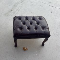 Leather Foot Stool In Great Condition