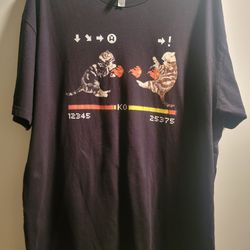 Hot Topic Cat Fight Video Game T-Shirt Size XXL