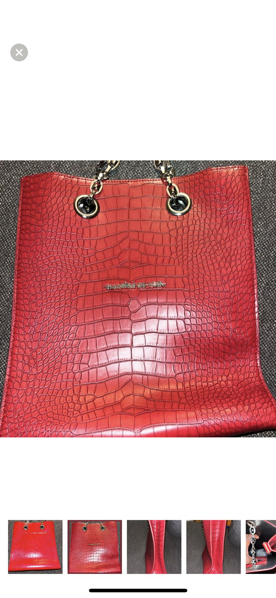 Women Red Leather Bag 