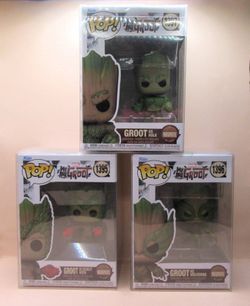 Funko Pop! Marvel We Are Groot Lot 1(contact info removed) 1397 Scarlet-Witch, Wolverine, Hulk