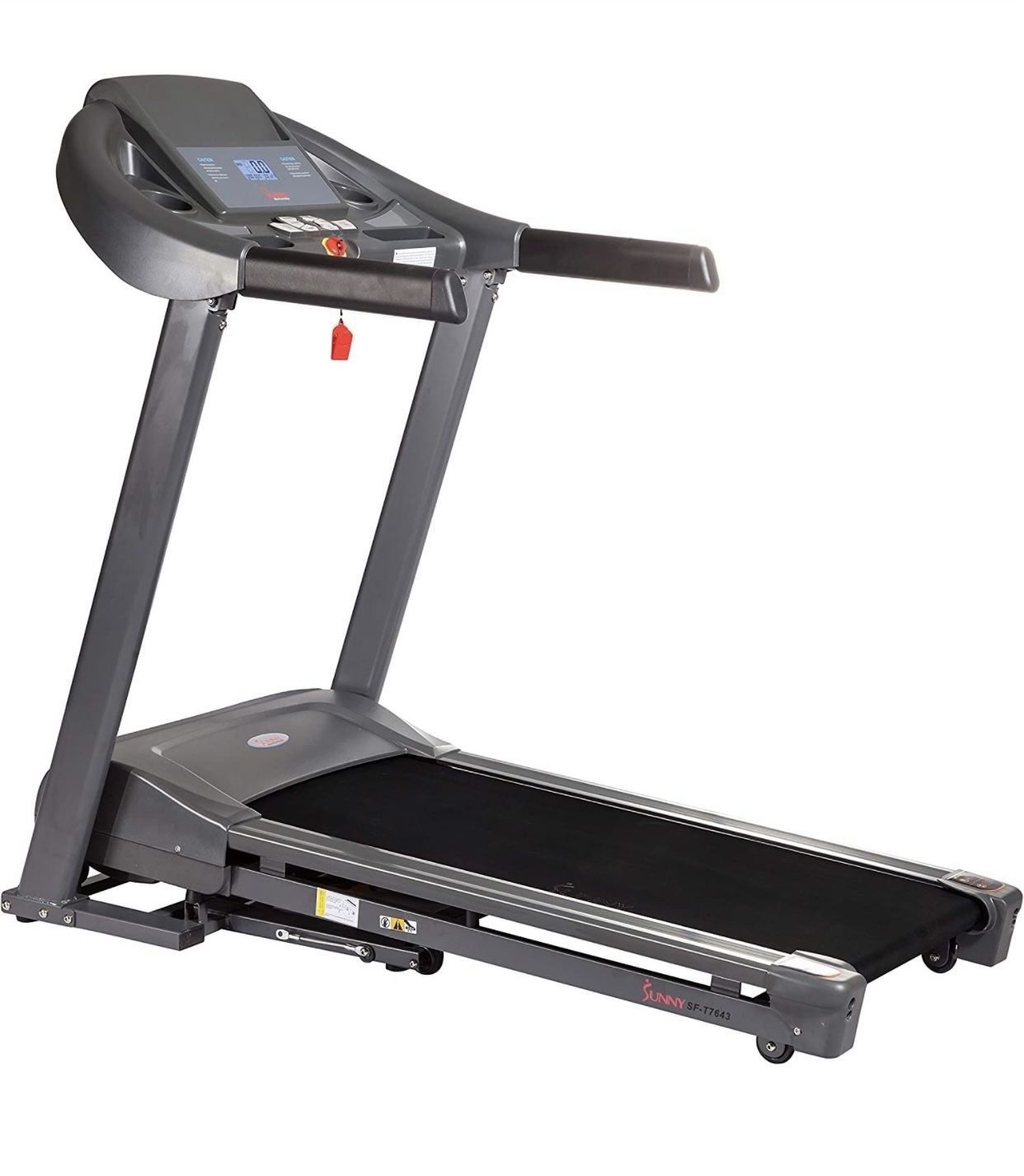 Sunny Health & Fitness T7643 Heavy Duty Walking Treadmill with 350 lb High Weight Capacity, Wide Walking Area and Folding for Storage, 350 LB Weight C
