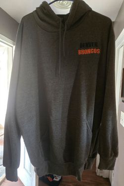 Denver Broncos XL Heather Gray Hoodie