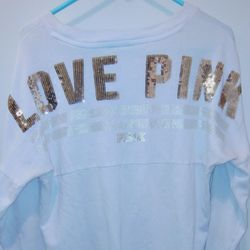 VS PINK bling crew neck shirt