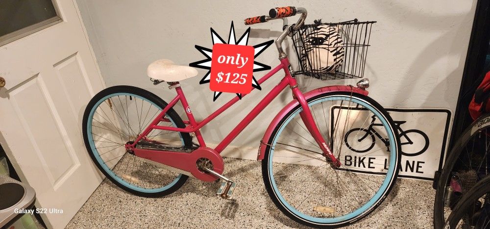 🔥🚲🔥Huffy Premier Women's Cruiser Bike(700c), Pink(FREE BASKET 🧺)🔥🚲🔥