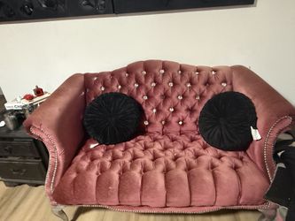 Velvet vintage loveseat