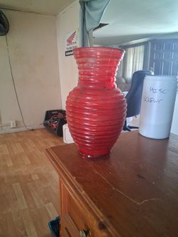Antique Uranium Glass Vase