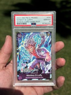 Monkey d luffy 2024 bandai card games fest PSA 10 one piece card