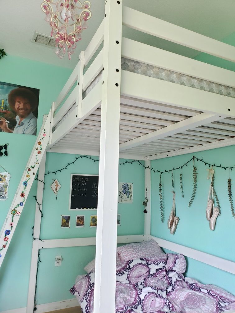 Loft bed frame, full/ double