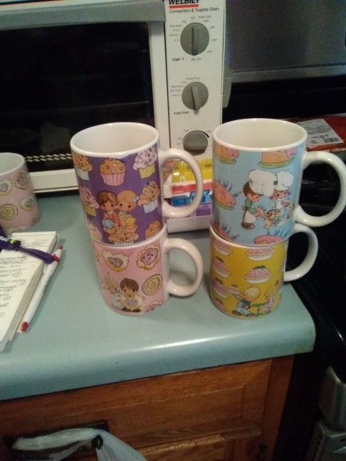 4pc. Precious Moments Coffee Cups. New
