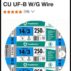 14/3 Alambre Para Exterior Gris Rollo De 250 Pies
