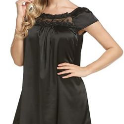 Chemise Wide Strap Sleeveless Nightgown