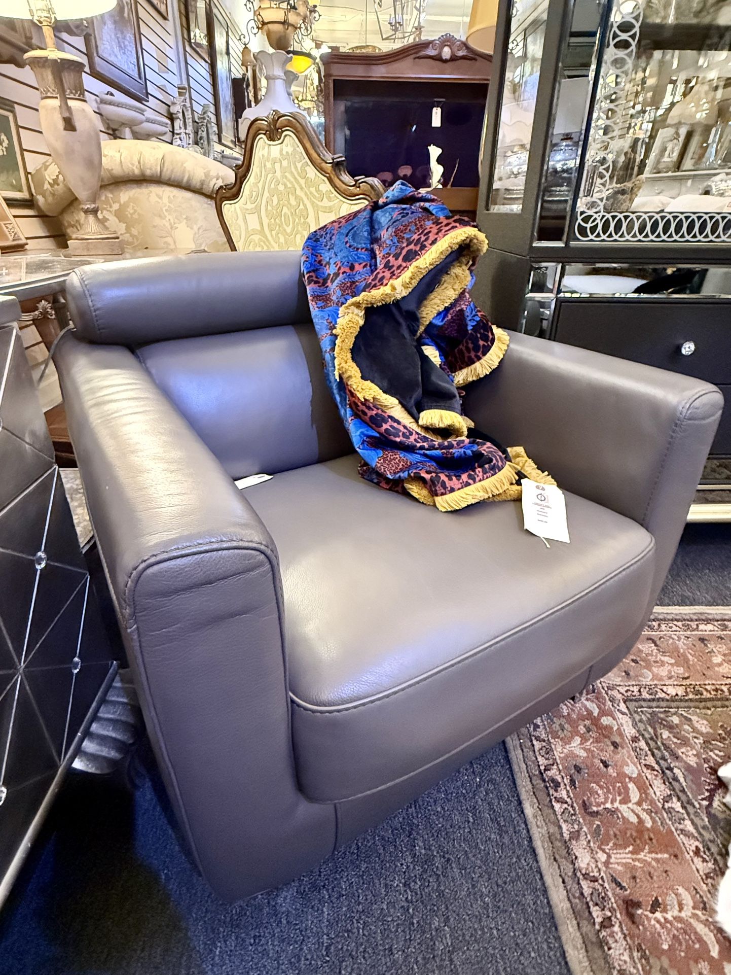 AICO By Michael Amini Leather Chair