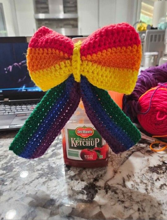 Rainbow Bow On Rubberband