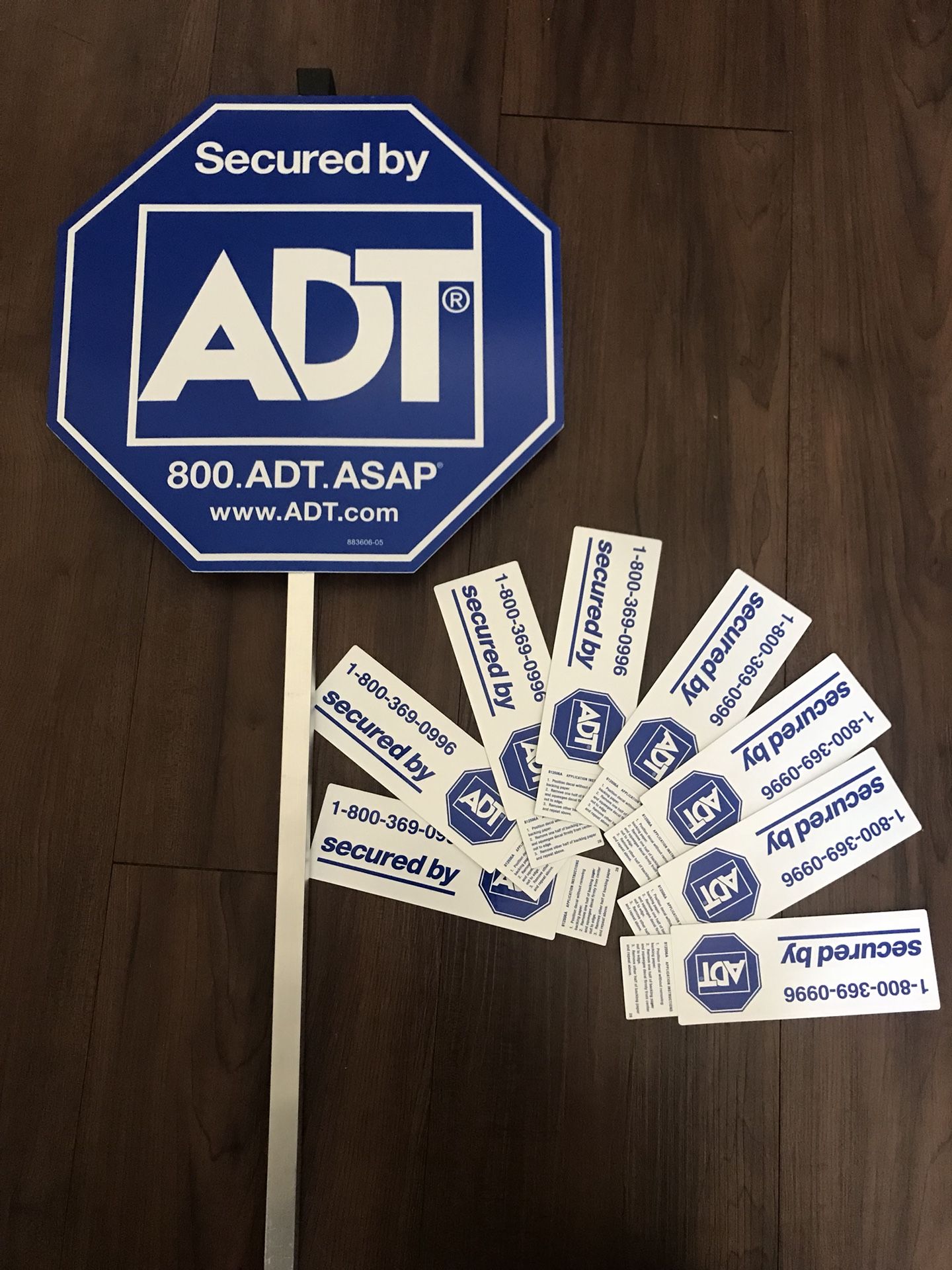 Adt Yard Sign With Stickers For In