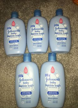 Johnsons Baby Bubble Bath Lot of 5