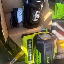 Ryobi 40V 6.0 Ah high-capacity lithium-ion battery.