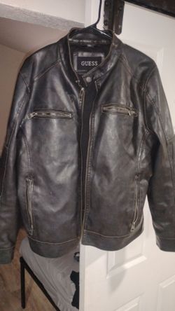 Classic gas motorcycles style thick brown leather jacket $300 new