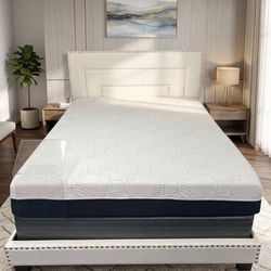 New Queen Bed Frame + Plastic Sealed Queen Mattress + Box Spring 