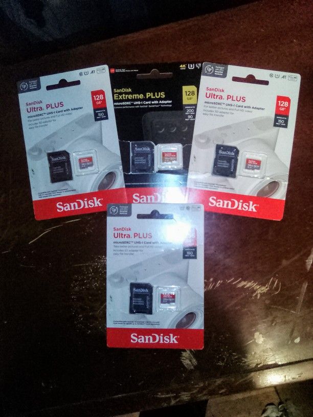 SanDisk 128gb & 256gb microSDXC Cards w/Adapters